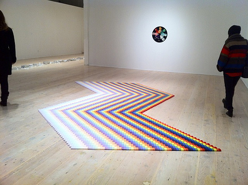 Installation shot, "Like Some Pool of Fire"